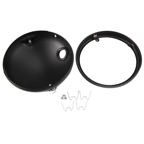 Base de farol de motocicleta de 7 polegadas com LED retrô modificado 1