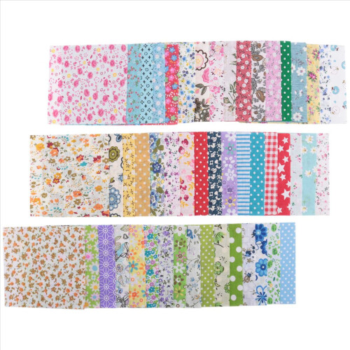 Patchwork-Baumwollstoff, Batik-Mischgewebe, 50 Quadrate, 10 x 10 cm