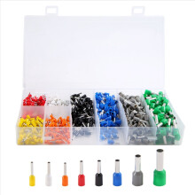 Kit com 800 terminais de crimpagem para fios, conectores isolados para cabos AWG 22-10, grande variedade com estojo.
