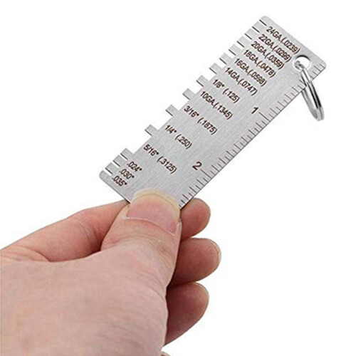2-pack stalen lasmeter inspectiegereedschap draaddikte 2