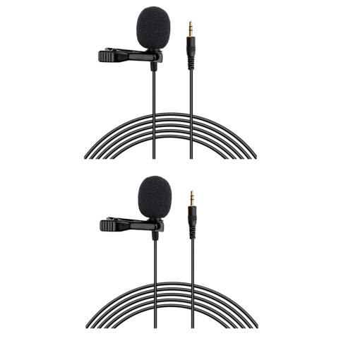 Microfones de Lapela com Conector de 3,5 mm para Câmeras/Computadores/Placas de Som 1