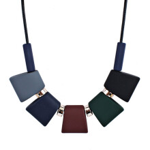 Damen-Halskette, Pulloverkette, bunte Perlenkette für Damen, Schmuck für Ehefrauen