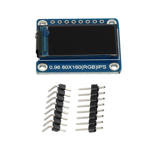 Módulo TFT IPS de 0,96 polegadas com 8 pinos SPI HD 65K Full Color, CI de driver ST7735, display LCD 80 x 160, interface de 3,3V para projetos DIY. 2