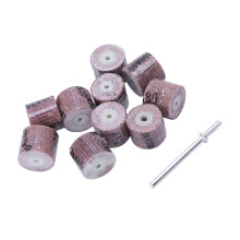 Conjunto de 10 discos de lixa de 15 mm com grãos 80/120/240/320/600 para ferramentas rotativas.