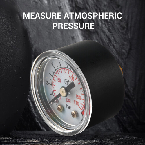 0-12BAR 0-170PSI 10mm σπείρωμα αντλίας αέρα αερίου, μανόμετρο συμπιεστή 2