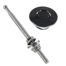 Snelontgrendelingsvergrendeling met clip, diameter 1,25 inch, aluminiumlegering, motorkappinnenset voor bumper, 4 stuks lang (zwart)