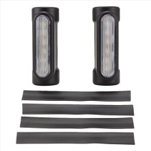 Luz de condução/sinalização de direção LED para barra de proteção de motocicleta (preta)