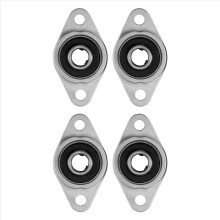 Conjunto de 4 mancais de apoio KFL08 com furo de 8 mm e flange rômbica em liga de zinco para CNC