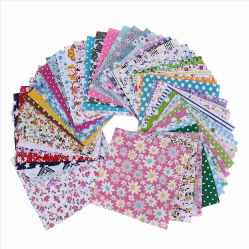 DIY-Quilt-Patchwork-Set, 60 Stück 10 cm x 10 cm, Baumwollstoff, Patchwork-Bundle, Nähzubehör