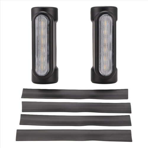 Feu de route LED à double clignotant pour moto (noir) 1