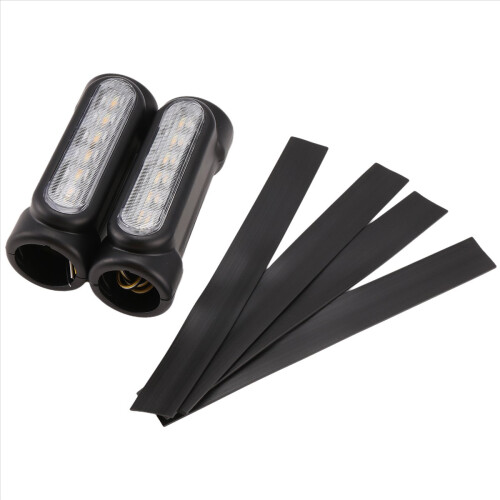 Feu de route LED à double clignotant pour moto (noir) 2