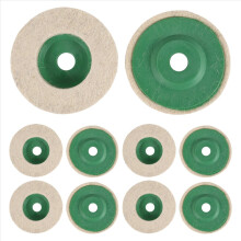 Conjunto de 10 Discos de Polimento Redondos de Lã de 100mm (4 Polegadas) para Polimento de Metais de Cobre, Ferro e Alumínio