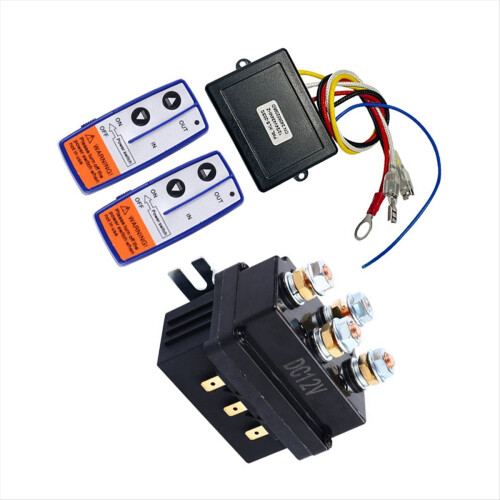 Σετ ρελέ βαρούλκου 12V 500A 4450 με 2 τηλεχειριστήρια + χειριστήριο 2