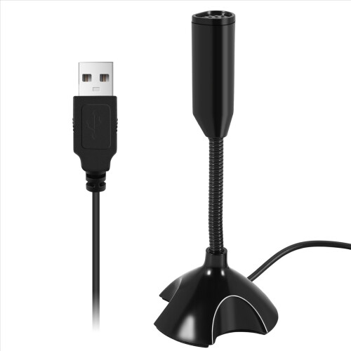 Microfone USB flexível com cancelamento de ruído para PC, computador e laptop. 1