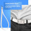 Cinto masculino casual de couro sintético com fivela, branco. 10