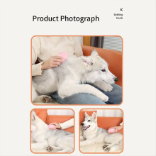 Tierreinigungsbürste mit Massagefunktion und Ein-Klick-Funktion zur Fellentfernung, geeignet für Baden und Baden, Zubehör für Katzen und Hunde.