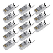 20 pezzi CAT7 connettore RJ45 schermato in metallo spina cavo Ethernet CAT 7