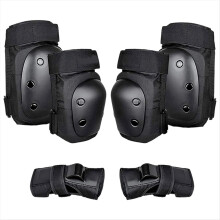Juego de 6 rodilleras, coderas y muñequeras para adultos y jóvenes, equipo de protección para múltiples deportes, patinaje, ciclismo, talla M