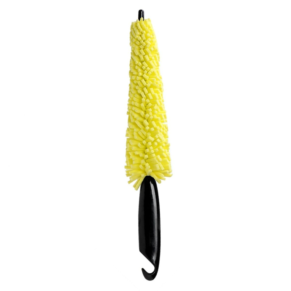 Car Wheel Brush Sponge Tyre Cleaning Tool With Handle For Vehicle Rim Wheel Maintenance Ergonomic Grip Fits Most Cars 9067246038595