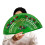 Classical Chinese Type Wooden Folding Fan Handcrafted-Green 1