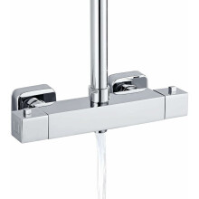 Robinet thermostatique de douche à main flexible, construction robuste en laiton massif pour salles de bains, rénovations, résidences privées