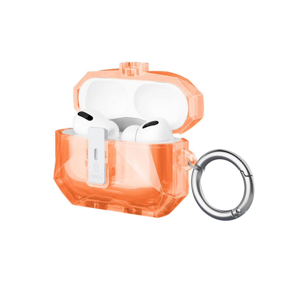 Clear Protective Cover For Pods Pro3 Secure Lock- Orange 7754000530991