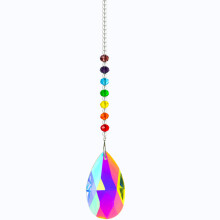 Zabezpečenie kvality, K9Crystal Rainbow Crystal Prism, multifunkčná dekorácia, krištáľový prívesok na lustre a vianočné stromčeky,