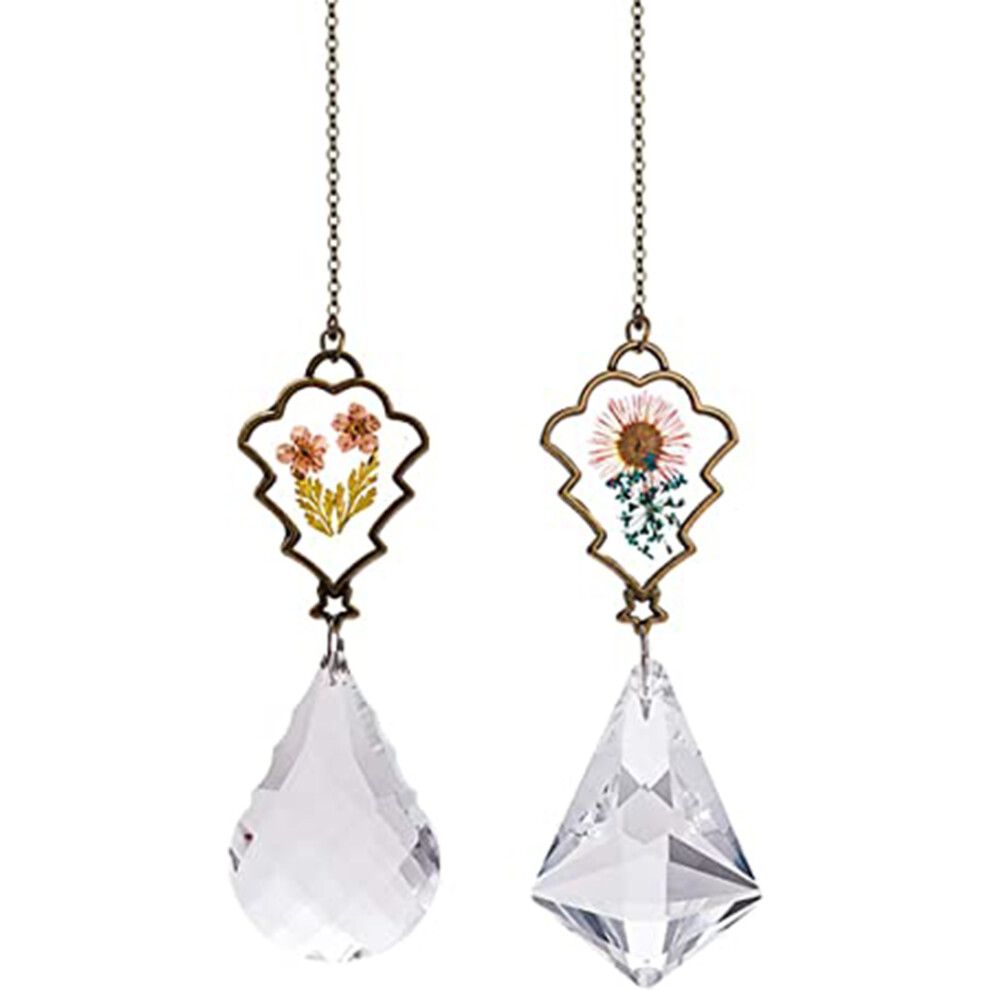 Glass Icicle Prisms Suncatcher, Crystal Hanging Decoration That Creates Rainbow Refractions For Cars Light 9489125655783