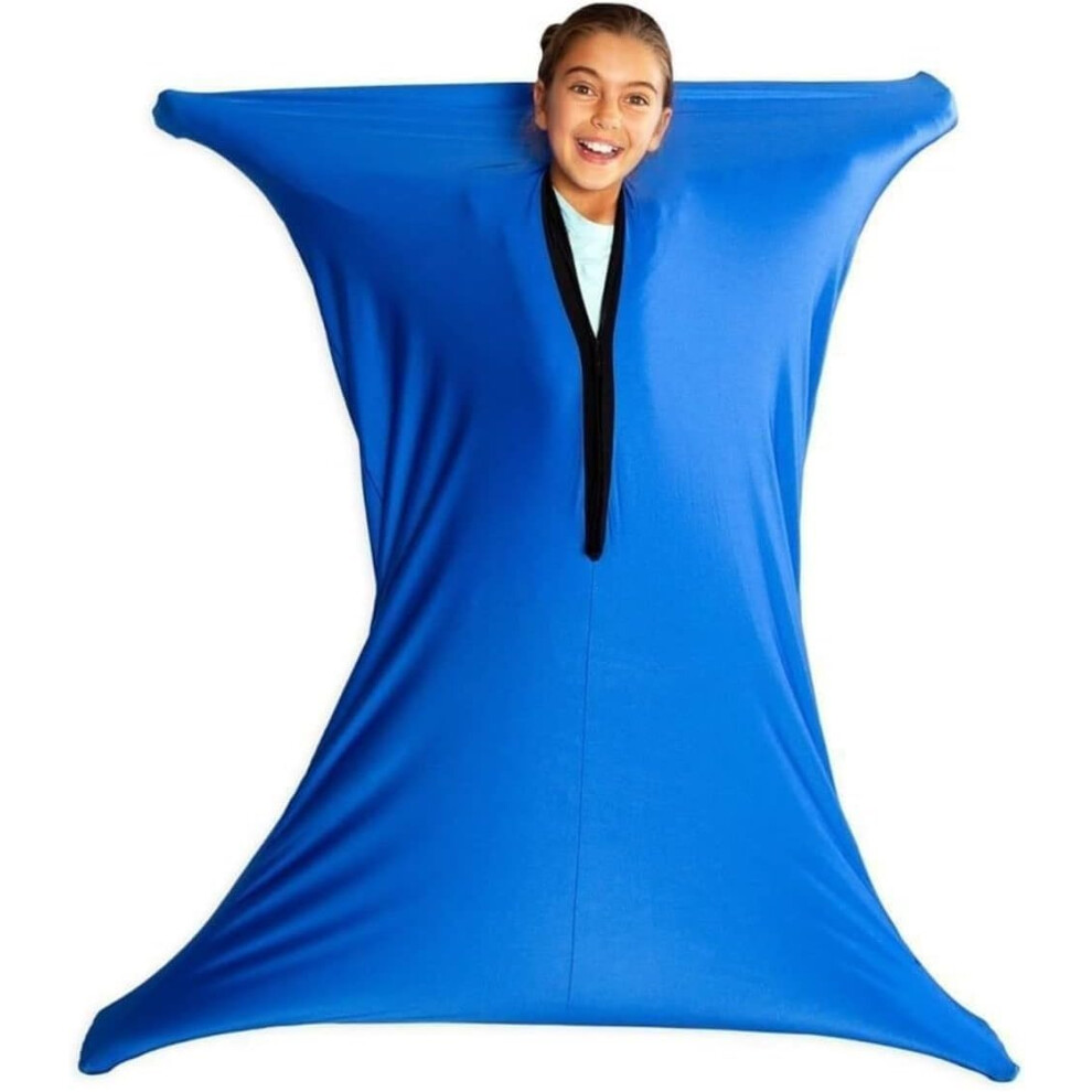 Stretchy Sensory Body Sox Full Body Calming Wrap For Children And Adults With Autism And Anxiety XL Blue2
