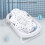 Baby Bath Seat Foldable, Soft Polyester Support Mat, White, 57cm 5