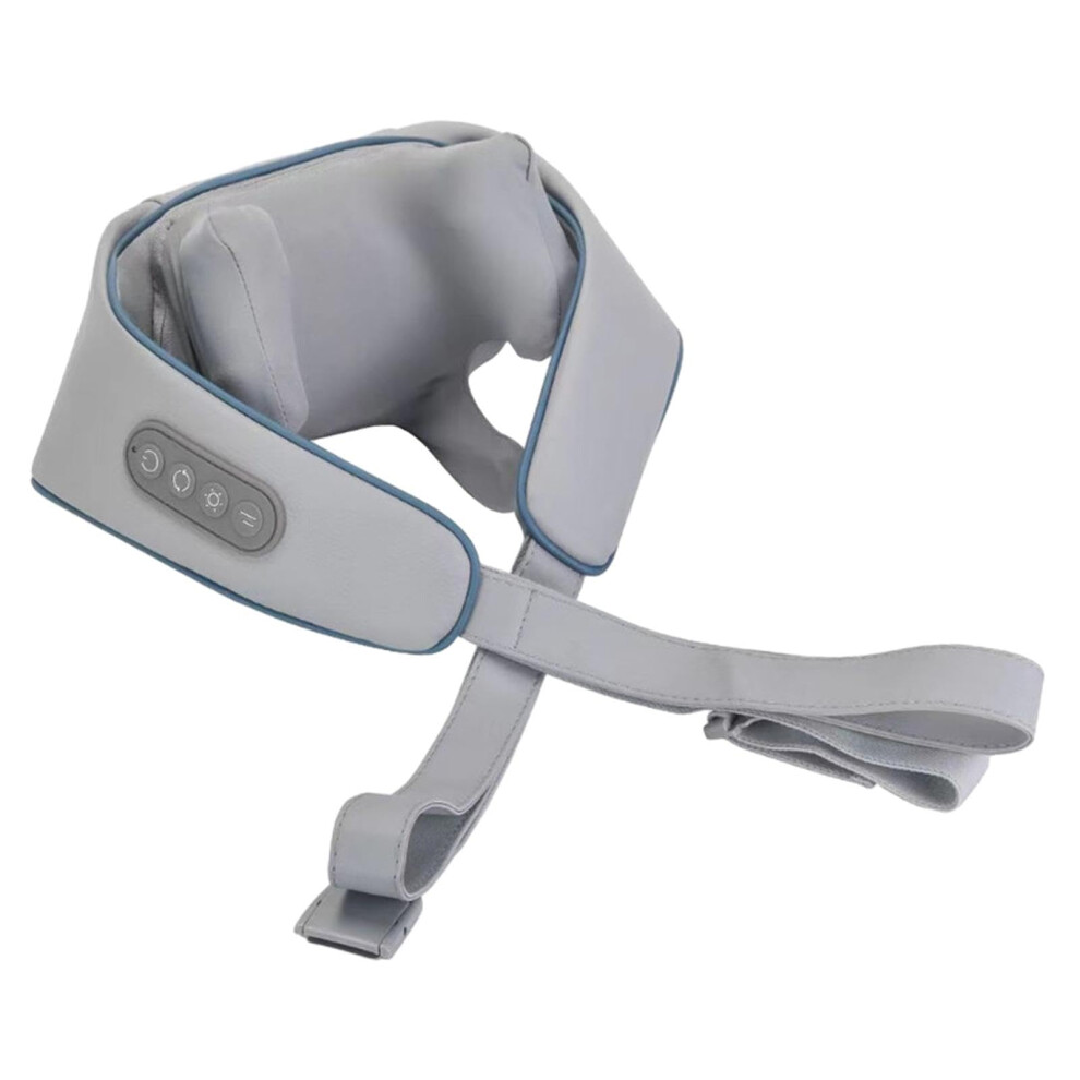 Blue/Gray Neck Massager With Heat, Shoulder And Neck Massage Shawl,