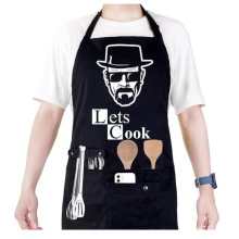Kochschürze für Herren mit Taschen, lustige Kochschürze, hochwertiges Material, wasserdichte Küchengrillschürze, funktionelle BBQ-Grillschürze