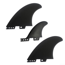 Surfboard Keel Fins Fiberglass Core ABS Construction Twin Fins Black 3 Pack For  Performance Surfing
