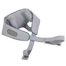 Neck Massager With Heat USB Powered For Neck Back And Waist Home Use Blue Gray