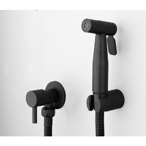 Κομψός ψεκαστήρας μπιντέ χειρός Hygiene Essential σε μαύρο χρώμα, ανοξείδωτο ατσάλι 304 1