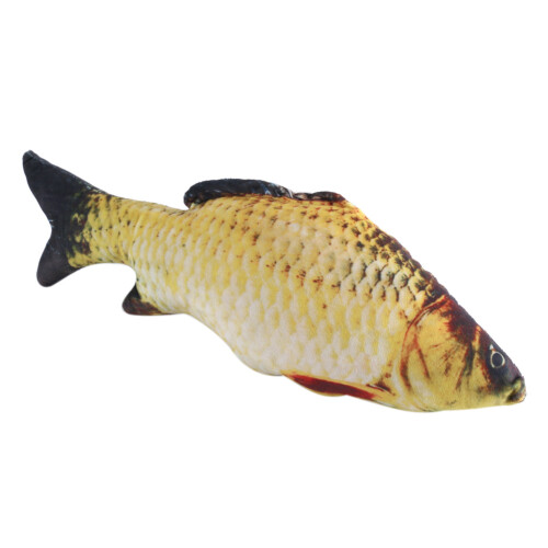 Decorative Fish Pillow with Stuffed Pet Toy Function, Double Sided Pattern Plush Fish Cushion, Realistic Fish Pattern with Invisible Zipper, 3D Simula 1