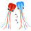 Χαρταετοί Octopus Pack 2, Εύκολη Εκτόξευση, Μακριές Πολύχρωμες Ουρές, Ανθεκτικό σε 1