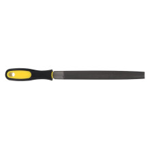 8in Steel Mill File Half Round with Handle for Metalworking & Sharpening