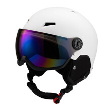 Snow Sports Helmet Windproof Breathable Snowboard Helmet Goggles Compatible Adults Winter Sports White Size L