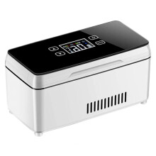 Portable Insulated Cooler Box With Lithium Battery, LCD Display Car Refrigerator 28 C For Travel, Includes 2 Batteries