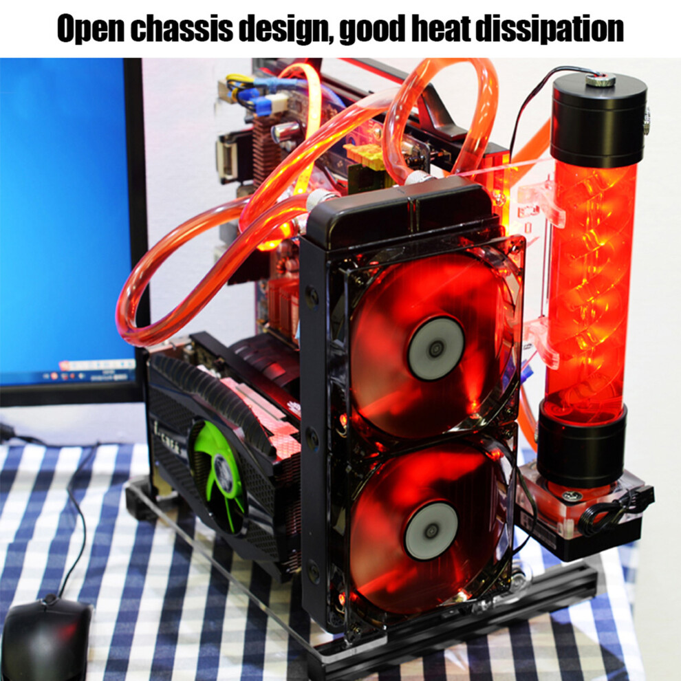 Open Chassis Vertical Test Platform For Atx M-Atx/Itx Rack With Handle Black 8201363802726