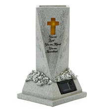 Cemetery Vase Solar LED Flower Vase HandPainted Grave Decor Outdoor 2Pack for Gardens, Lawns & Courtyards