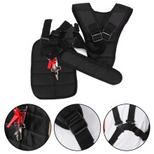 Double Shoulder Harness Strap for Garden Trimmer, Nylon, Black