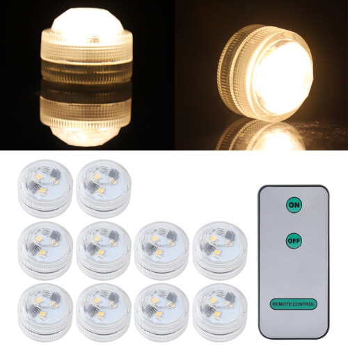 Φώτα LED ρύθμισης φωτεινότητας με τηλεχειριστήριο, μίνι βυθιζόμενα, Λειτουργούν 1