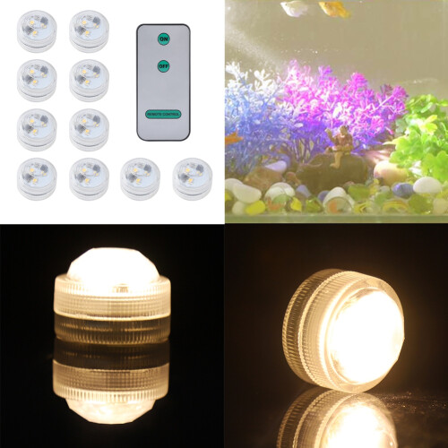 Φώτα LED ρύθμισης φωτεινότητας με τηλεχειριστήριο, μίνι βυθιζόμενα, Λειτουργούν 2