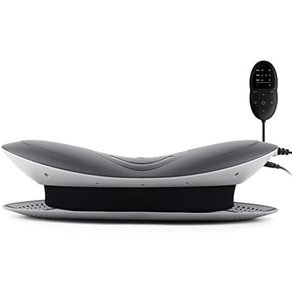 Lumbar Massager Back Stretcher Neck Traction Waist Heat Compression Warm Vibration Massage