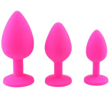 Trainer Kit Small Size Silicone Beads 3Pcs Set Pink For Men Women Beginner Anal Toy Stress Relief
