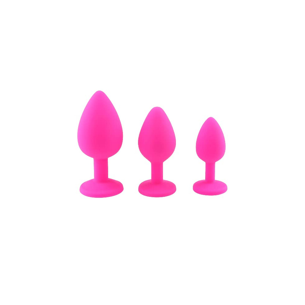 Trainer Kit Small Size Silicone Beads 3Pcs Set Pink For Men Women Beginner Anal Toy Stress Relief