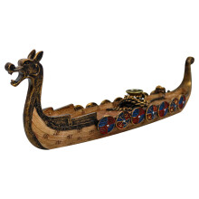 Ornament dračích lodí inšpirovaný čínskym festivalom, živicová socha, kultúrna dekoratívna socha, rustikálne figúrky lodí, historické