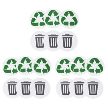 Recycling-Aufkleber für den Mülleimer, selbstklebende Aufkleber zur Abfalltrennung, einfache Recycling-Etiketten mit leuchtenden und